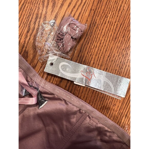 Pixie Lott Lipsy London Dress Sz 8 Rose Embellished Prom Bow Front Bling New - Picture 8 of 14